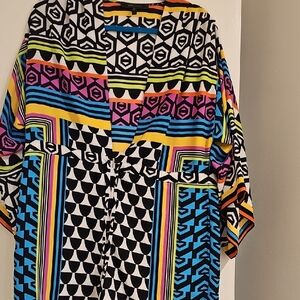 Multicolor Geometric Women's Romper